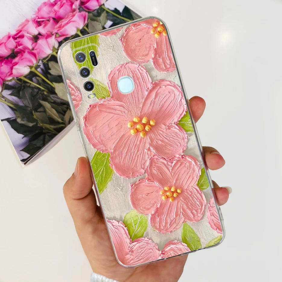 Fashionable Painted Clear Silicone Soft TPU Phone Case Cover