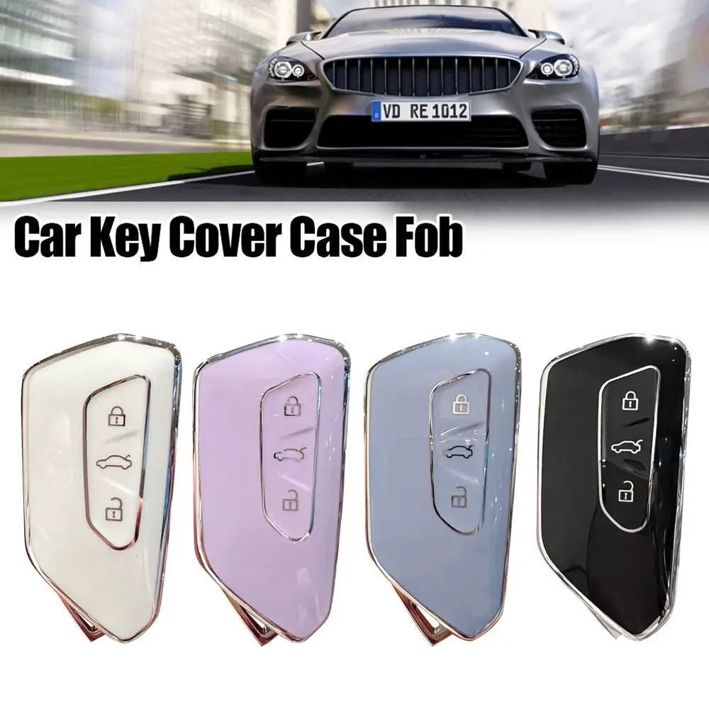Portachiavi A Distanza In Tpu Morbido Portachiavi Per Auto A 3 Pulsanti Per Vw Volkswagen/Golf 8 Mk8 Id.3 Id.4 /Cupra/Skoda/Octavia A8/Seat