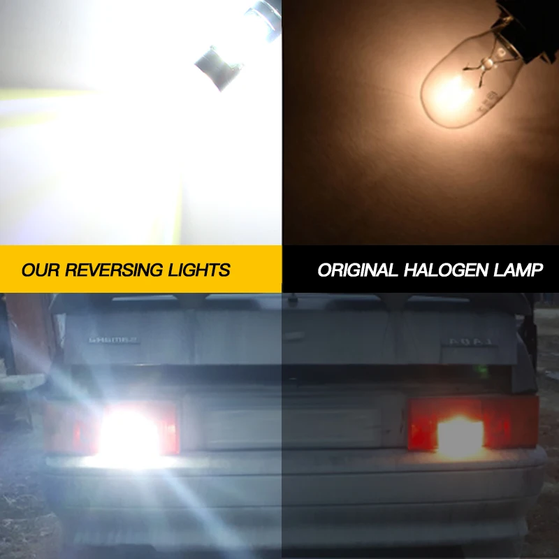 2x LED Rückfahrlicht P21W BA15S Canbus für Mercedes Benz W169 W245 W202 W203 W204 C204 CL203 S202 S203 W210 W213 S213 S210 B C E – Detail 4