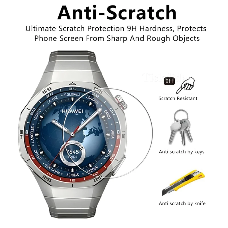 Premium 5-Pack Tempered Glass Screen Protector Film - Anti-Scratch Watch Accessories