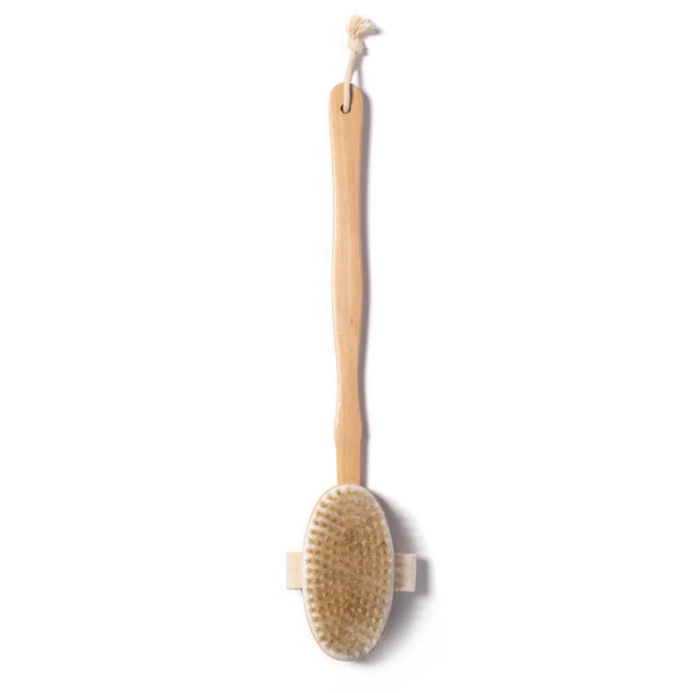 1Pc Wooden Detachable Long Handle Shower Body Brush Bathroom Wash Brush Bathing Massage Back Body Exfoliating Brush Bath Tools 6