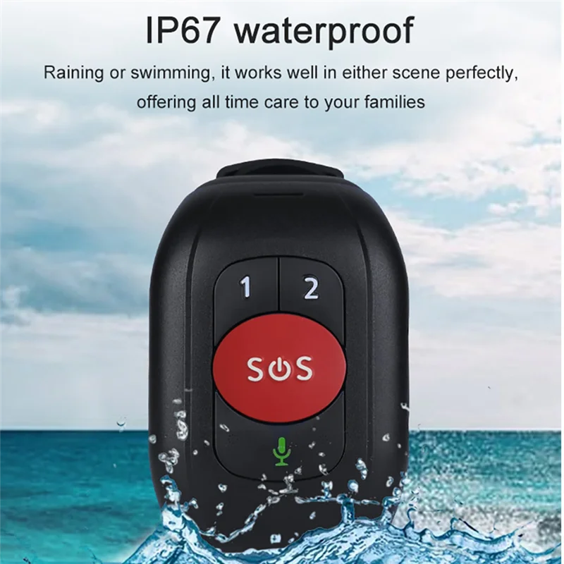 Elderly 4G SOS Watch GPS Tracking Wristband Bracelet Emergency Alarm Heart Rate Blood Pressure Monitor-B Rare