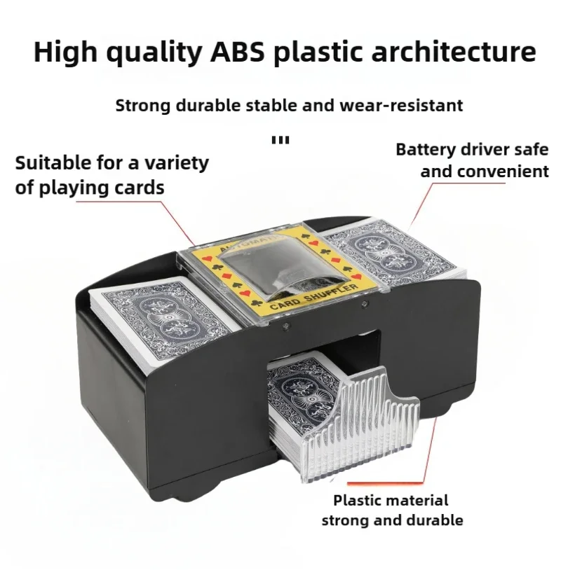 Automatic Card Shuffler Playing Card Dealer Shuffling Machine Casino Shuffler for UNO Blackjack Texas Hold'em Poker Cards card shuffler