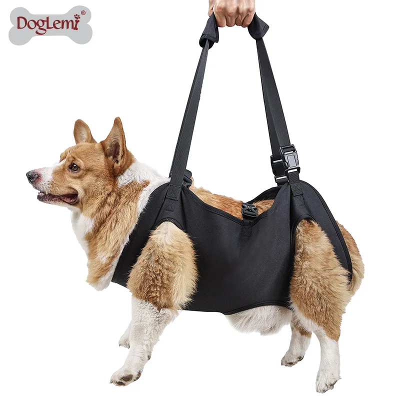 장애인 노령견을 위한 도움 벨트, 조절 가능한 스트랩이 있는 뒷다리 보조 하네..