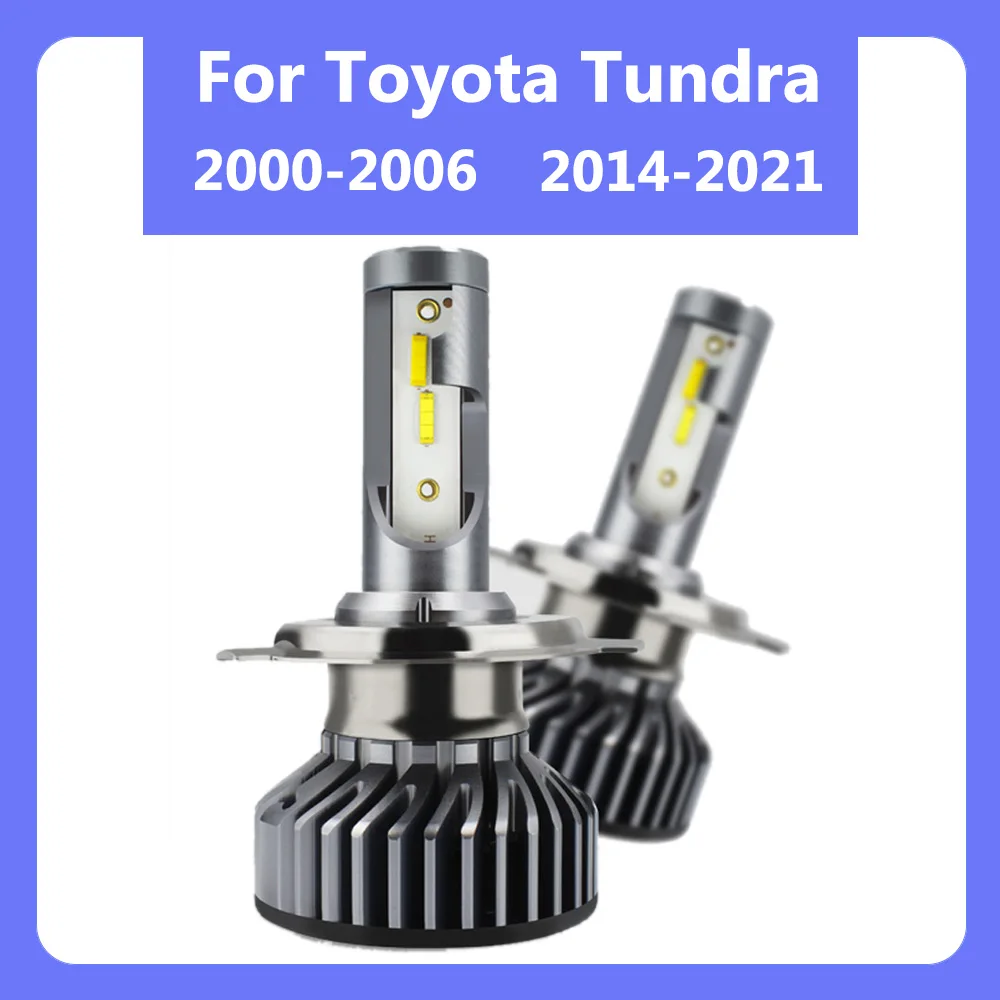 

H4 LED 9003 HB2 Auto Lamp Fit for Toyota Tundra 2000-2006 2014-2021 12V/24V Truck Vehicle 72W 300% Brightness 2pcs