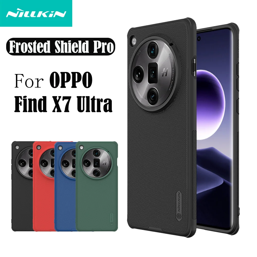 

Для OPPO Find X7 Ultra чехол Nillkin Super Frosted Shield Pro Soft TPU Frame Hard PC Shell Shockproof Back Cover For Find X7Ultra