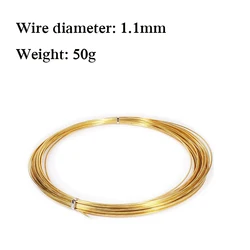 Premium Multi - Gauge Brass Craft Wire for Jewelry Making & DIY Projects (50g) (1.1mm)