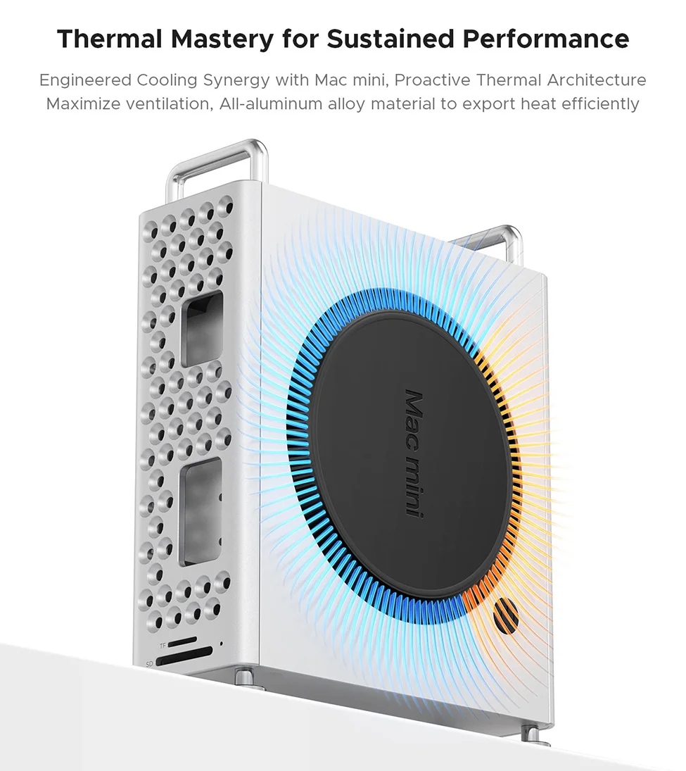 오리코 허브 USB A 도킹 스테이션 10Gbps M.2 NVMe SSD 외장 하드 드라이브 케이스 SD/TF 3.0 타입 C 확장 스탠드 (맥 미니 M4용)