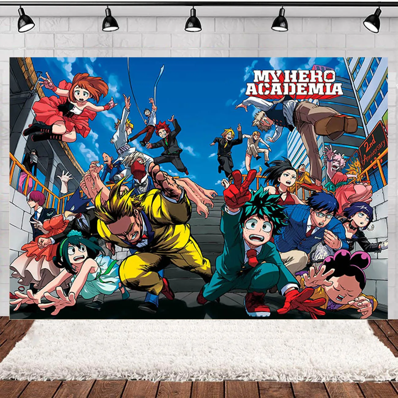 My Hero Academia Themen-Geburtstagsparty Dekoration Teller Becher Tischdecke Ballon Hintergrund Tortendekoration Babyparty-Zubehör Fangeschenk – Detail 9