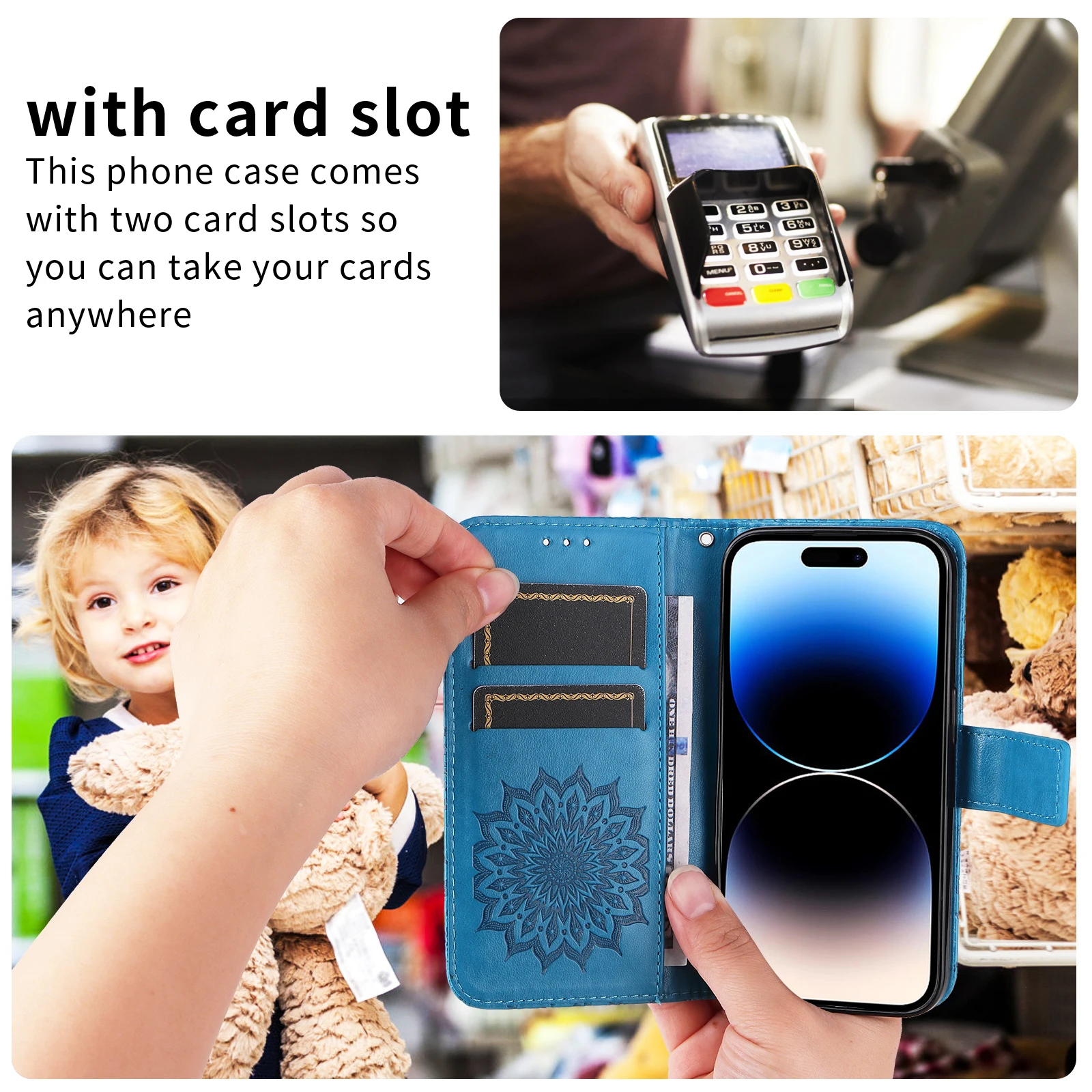 Leather Wallet Phone Case - Multi-Device Compatibility