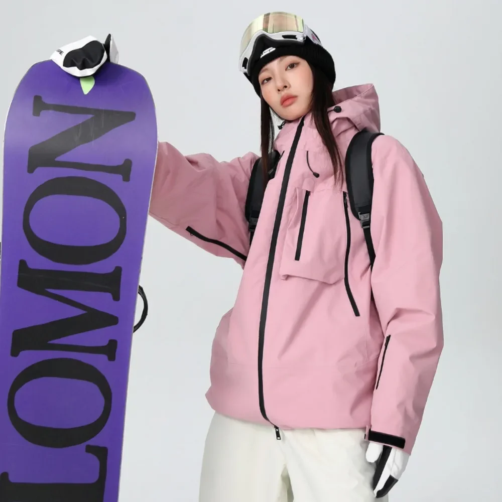 Winter New Woman Outdoor Skiing Jackets Windproof Waterproof Hooded Zipper Set Sports Snow Men Adult Jaqueta Ski Snowboard