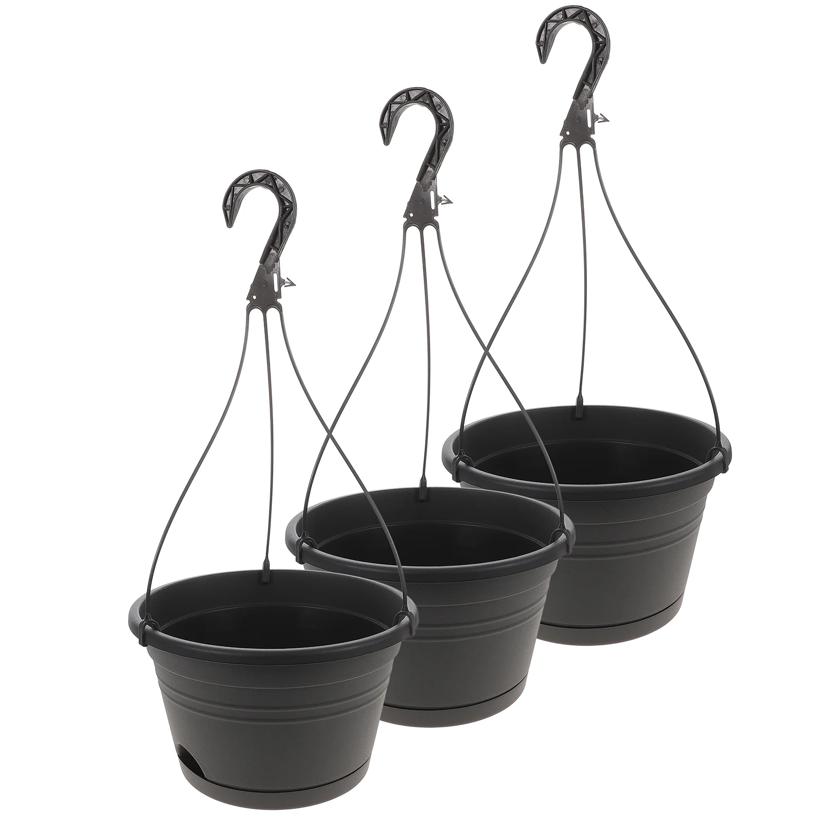 

Hanging Planter Outdoor Plastic Hanging Baskets Garden Plant Pot Container Flower Pot Balcony Patio Hanging Basket Hook