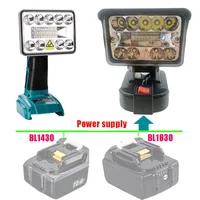 LED Work Lights Flashlights Electric Torch Spotlight for Makita Lamp 18V Li-ion Battery Adapter BL1815 BL1830 BL1850 BL1860 1