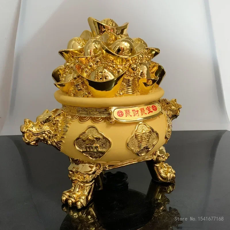 Creative Piggy Bank For Home Decoration, Lucky Gift, Electroplating Gold Accumulation Treasure Shape Ornaments, Money Boxes, 1Pc