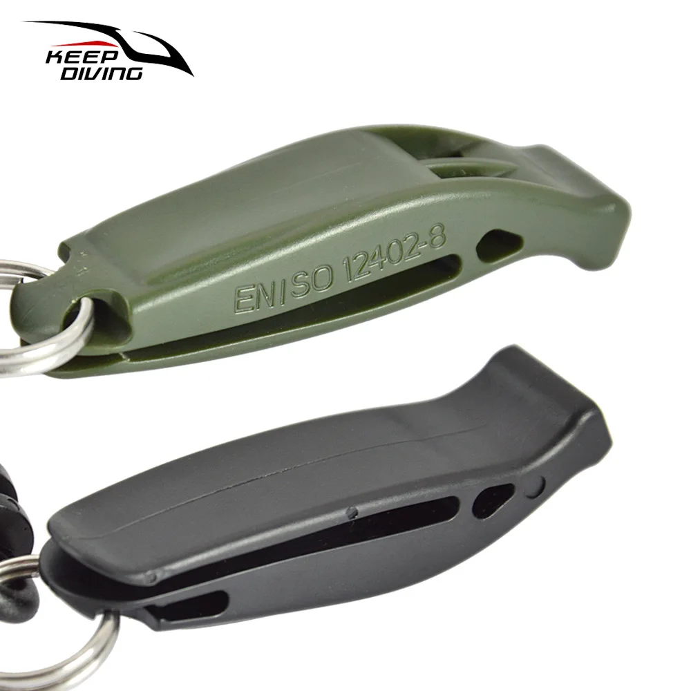 1 pcs Outdoor Dual frequency Survival Whistle Diving Rescue Emergency Safety With Quick-release Buckle