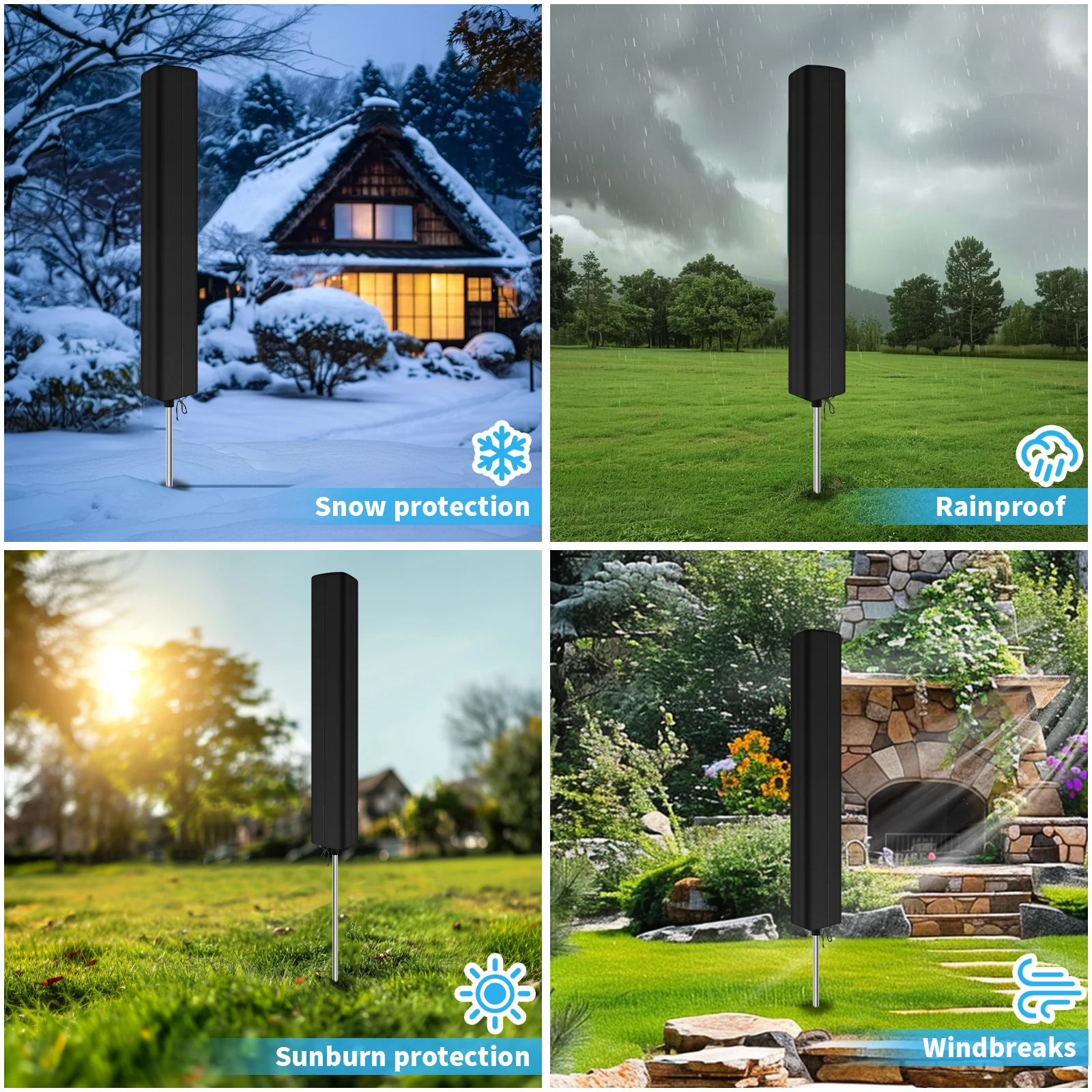 Umbrella Cover Rotary Protective for Clothes Drying Rack Waterproof Weather-Resistant Outdoor Clothesline