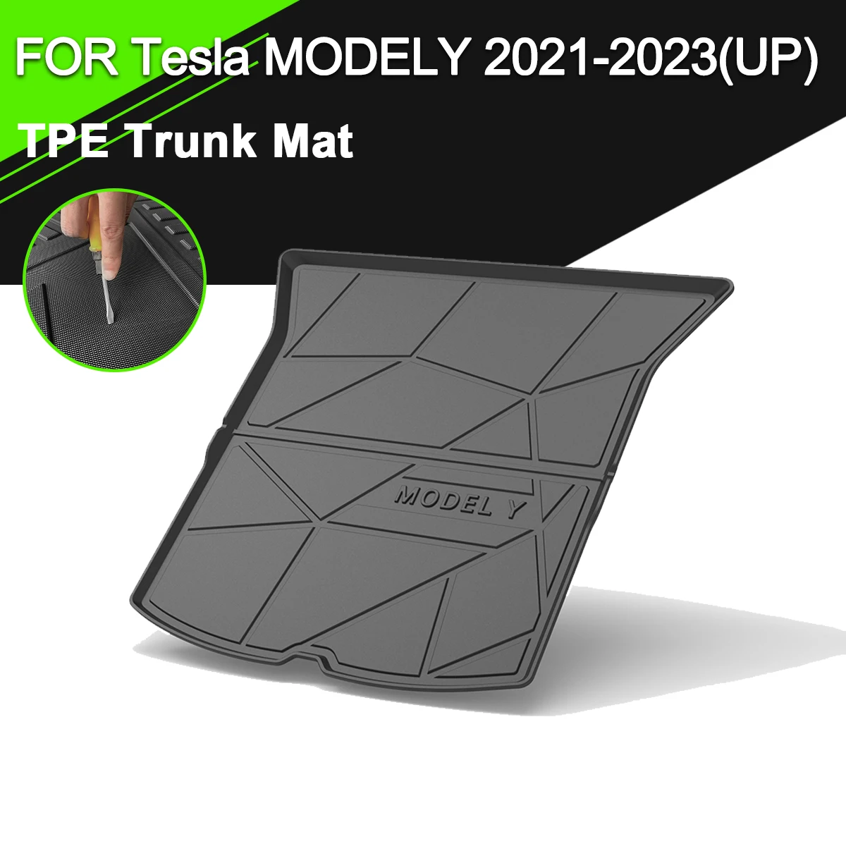 

Коврик для багажника из ТПЭ для Tesla MODEL3, модные модели MODELX 2019-2023, автомобильный водонепроницаемый нескользящий резиновый подкладка для груза, аксессуары