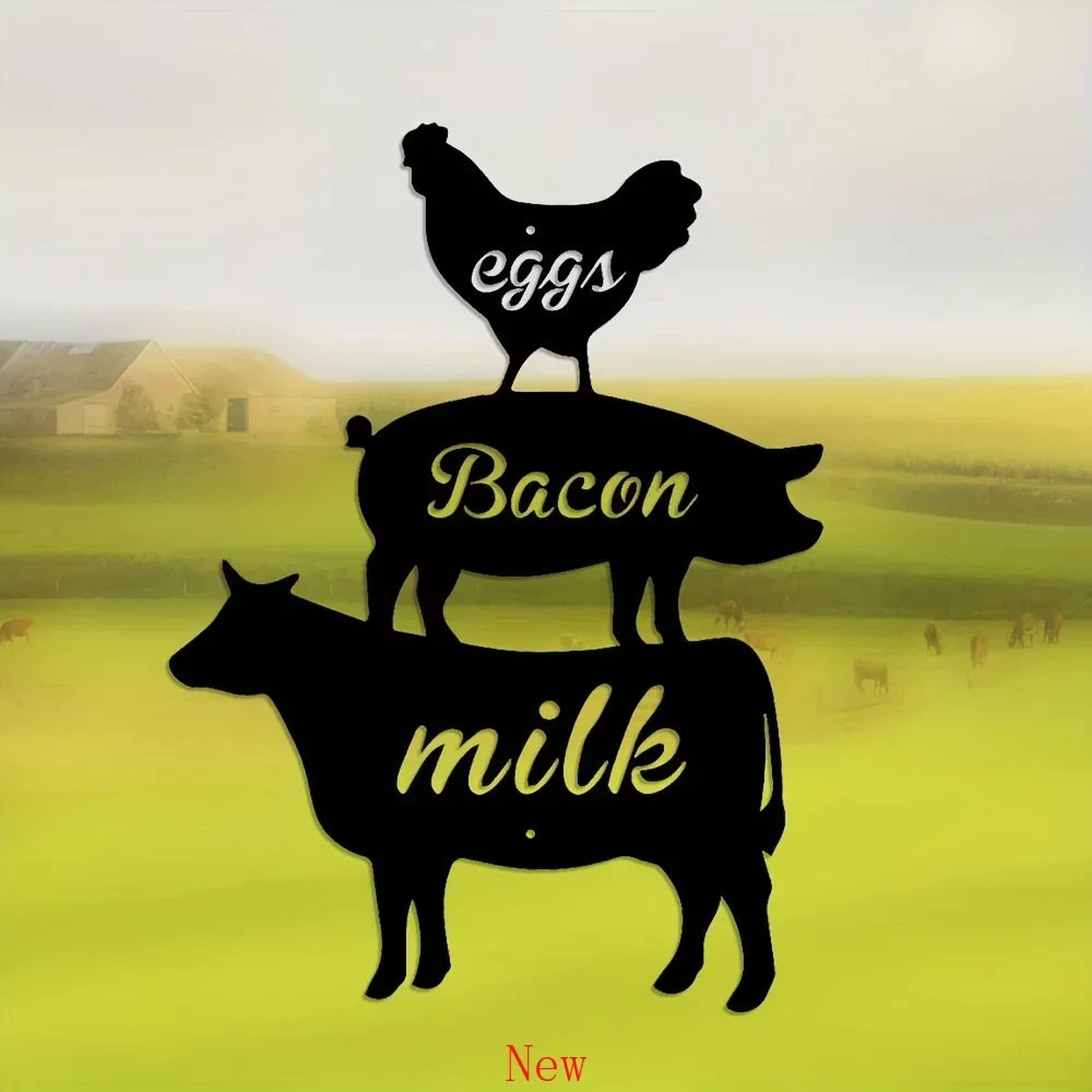 

Farmhouse Metal Decoration Sign Wall Art Farm Animals Decor Wall Hanging Decoration Plaques Ornaments Garden Party Décor wall d