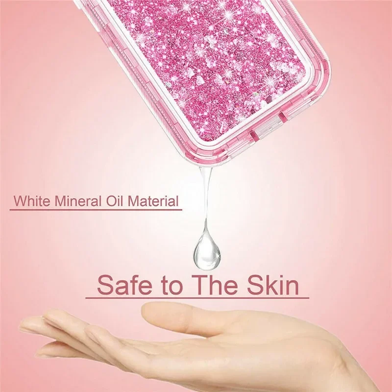 Liquid Glitter Shockproof Phone Case with 3D Sparkly Cover and Anti-Scratch Design