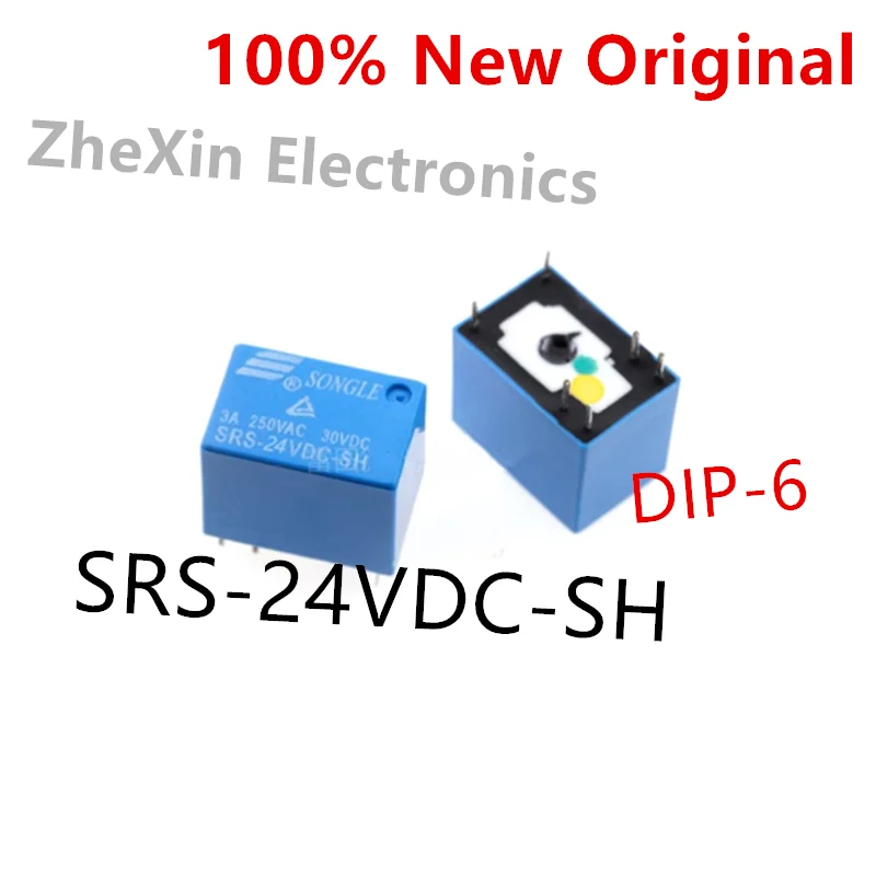 

10PCS/Lot SRS-05VDC-SH 、SRS-12VDC-SH 、SRS-24VDC-SH DIP-6 New original water heater relay SRS-12VDC