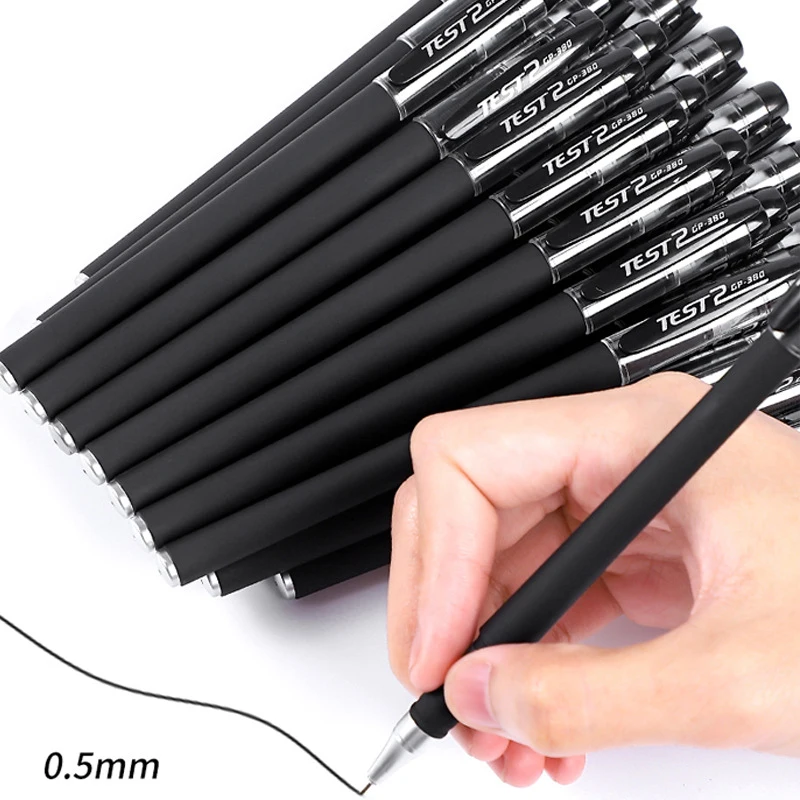 

10/20 Pcs/Set Black Gel Pen for Student Exam Office Signature 0.5mm Pen Kawaii Stationery School Supplies Neutral Pens Red Blue