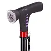 Hiking Adjustable Folding Cane With Alarm LED Light Radio And Cushionable Handle Safety Outdoor Walking Stick Emergency Tools 2