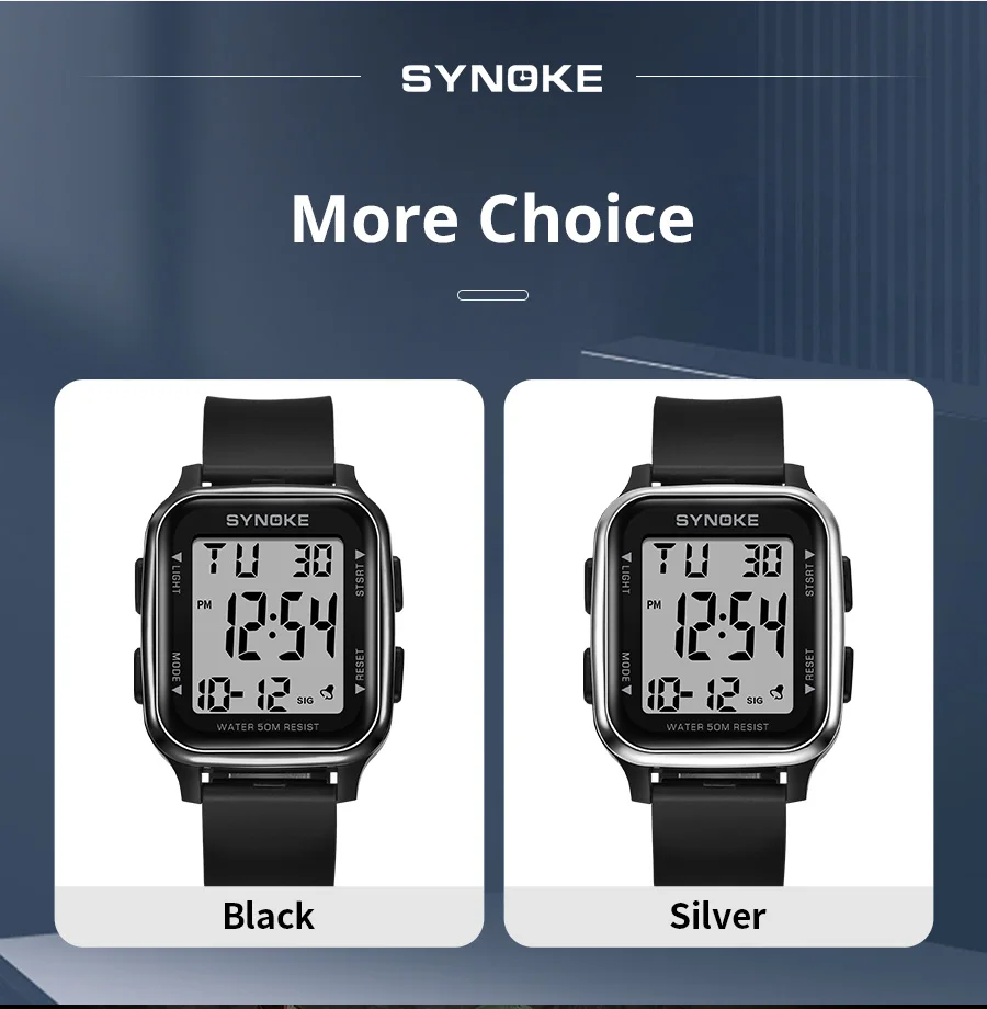 Synoke outdoor militär digital uhr neu für männer mode retro herren uhr sport wasserdicht herren uhr multifunktion ale leuchtend – Detail 12
