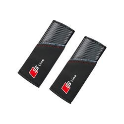 Premium Leather Car Door Armrest and Roof Handle Covers - Set of 2 - FMP - Carbon Black (2Pcs For S line)