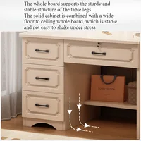 dressing table Small apartment with mirror storage storage makeup integrated table Modern simple European masterbedroomdressing 3