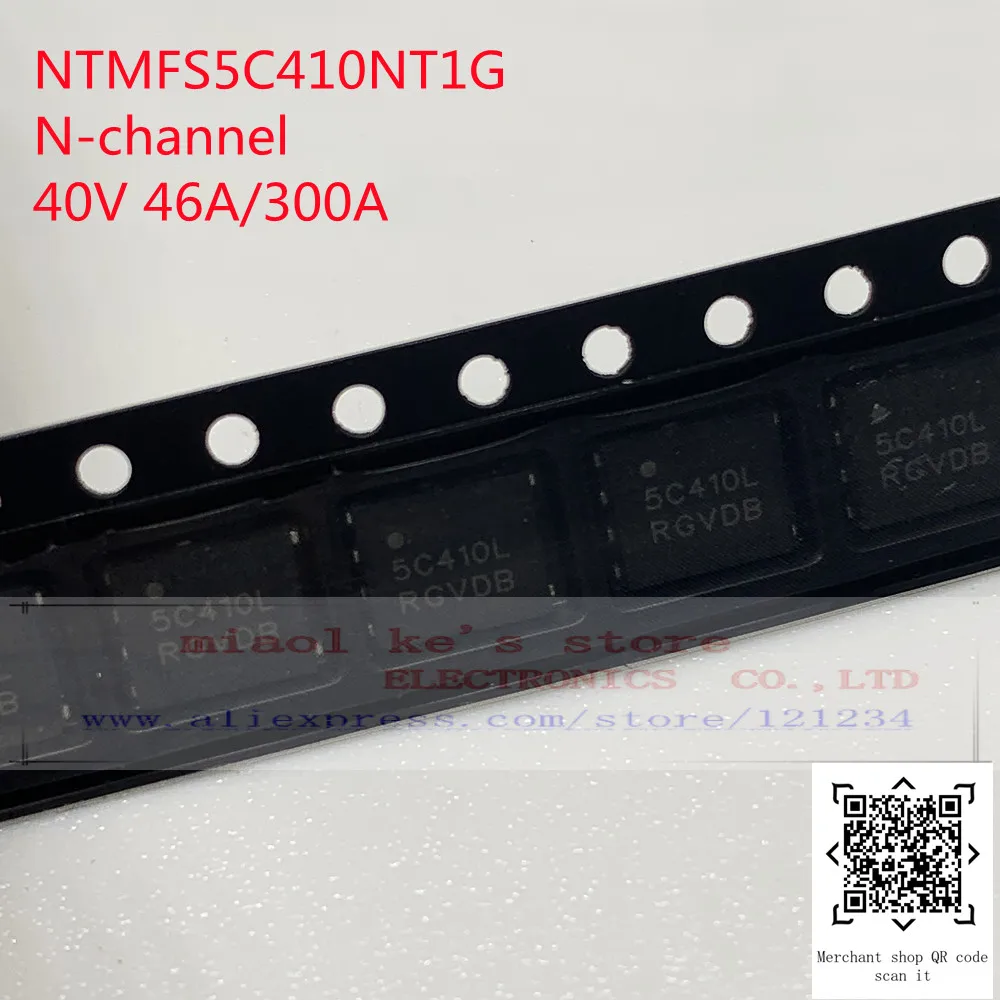 

[5 шт.] 100% Новинка Оригинал: ntmfs5c4101g ntsilkscreen: 5C410 * 5C410N 40 в 46A полевой МОП-строка DFN5X6