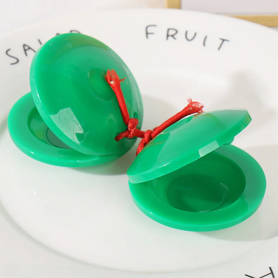 Finger Castanet Hand Held Percussion Musical Instrument Ringboard For Kids Educational Toy Fraction