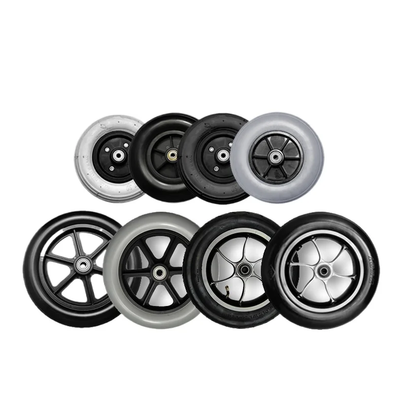 Electric wheelchair solid pneumatic tire accessories 8/10 inch front wheel wheels universal nine yuan mutual bang beizhen