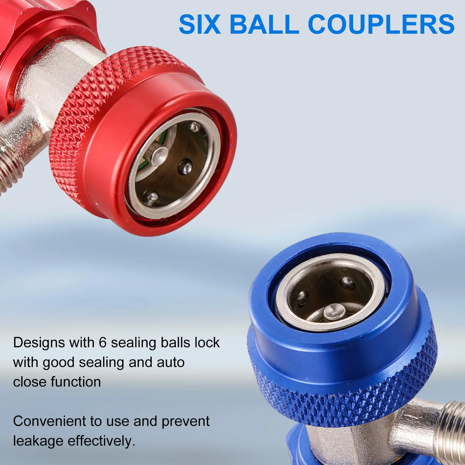 1 Pair R134A H/L Freon Auto Car Quick Coupler Connector Adapters For Air Conditi