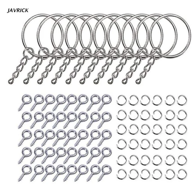 360 Pcs Keychain Rings with Jump Rings Screw Eye Pins for Resin DIY Crafts  Jewelry Making - AliExpress