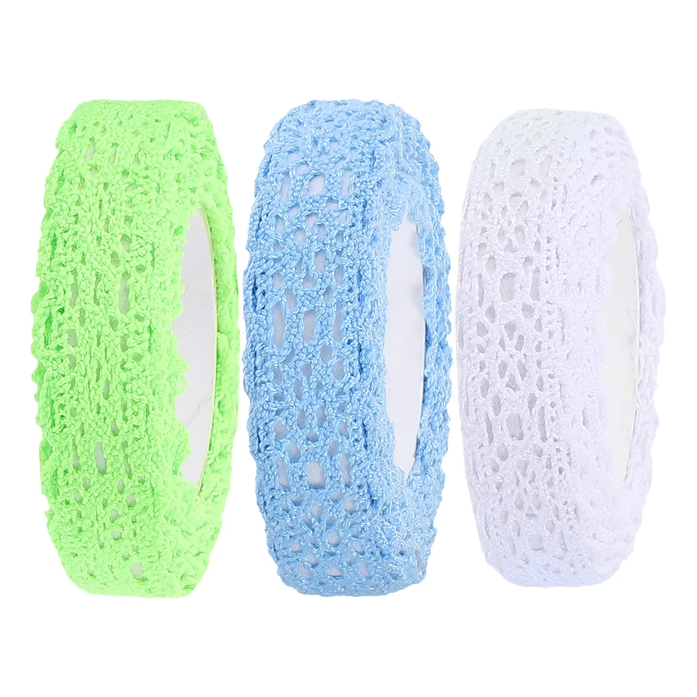 

3 Rolls of Elegant Lace Tape Crafting DIY Lace Tape Photo Frame Lace Trim Tape Decorating Lace Tape