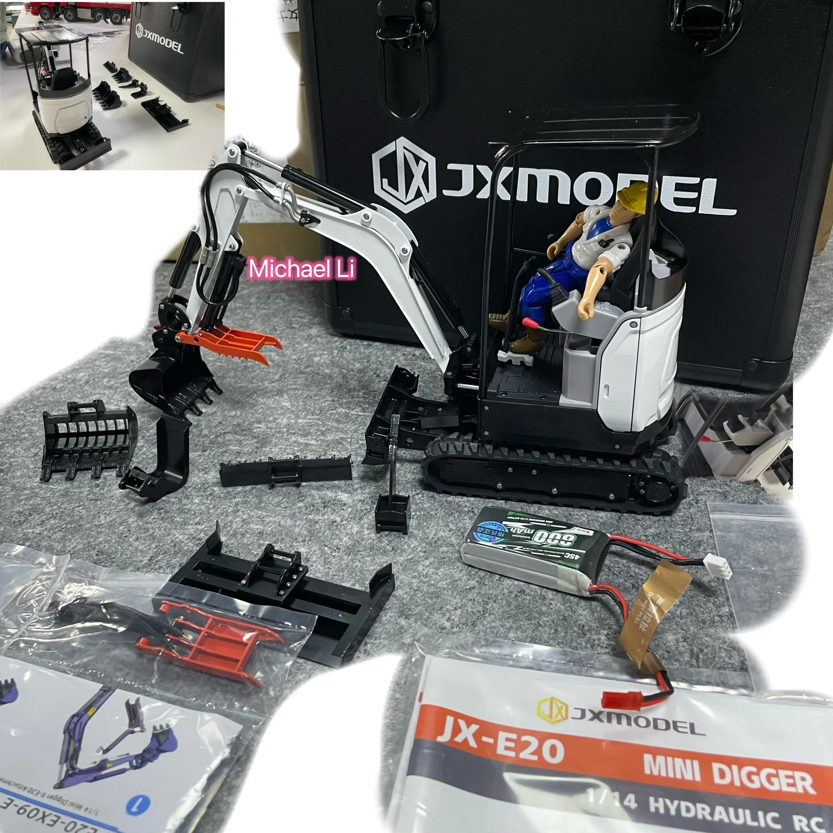 In Stock JX Model 1/14 E20 RC Hydraulic Excavator Mini
