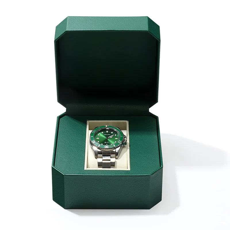 Watch Storage Box Fashionable Flip Cover Octagonal Box Watch Case Organizer Provide Free Personalized Services Display