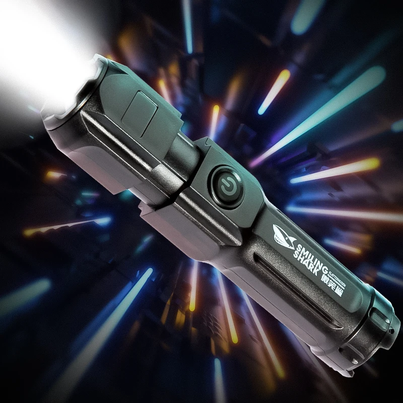 Powerful LED Flashlight 100000 Lumen Tactical Flashlights Rechargeable USB 18650 Waterproof Zoom Fishing Hunting | Лампы и освещение