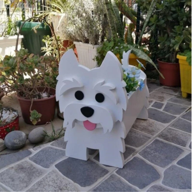 Pvc Garden Flower Pot | Pvc Garden Decoration | Pvc Dog Schnauzer | Dog  Planter Pot - Flower Pots & Planters - Aliexpress
