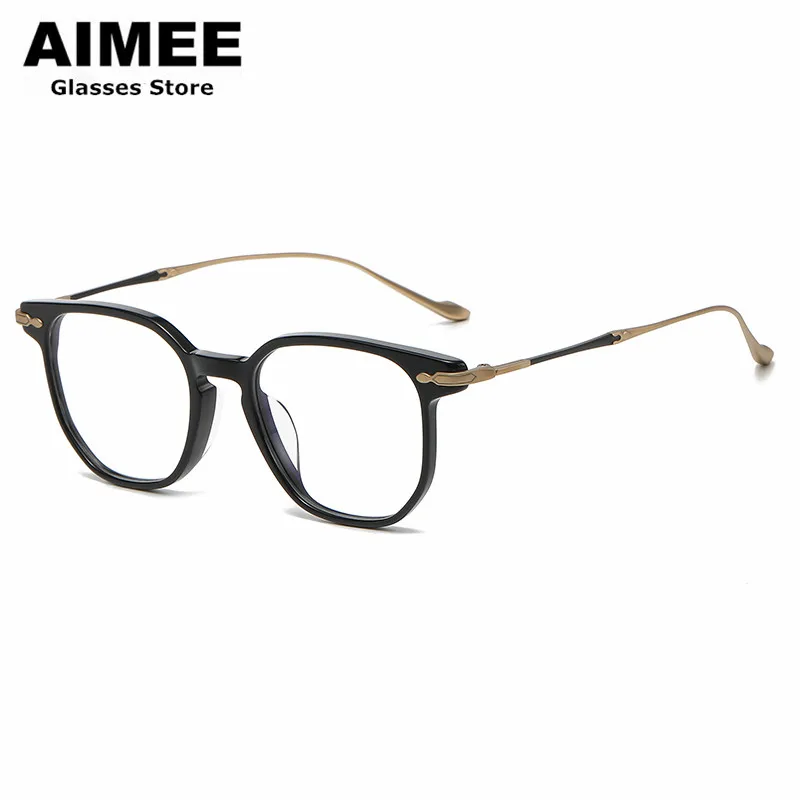 

Japanese Handmade Titanium Ultralight Glasses Frame Men Retro Oval Prescription Eyeglasses Women Myopia Eyewear Optical Lens
