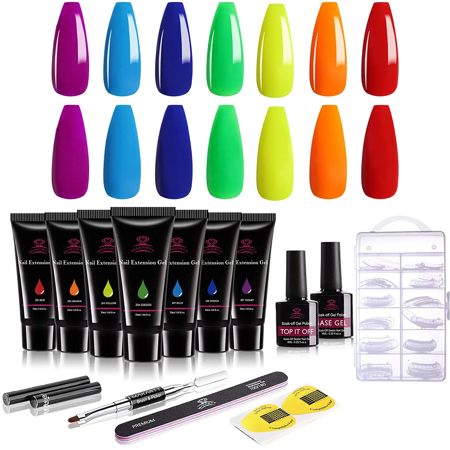 makartt-poly-nail-gel-kit-rainbow-color-builder-nail-gel-fall-color-gel-nail-kit-neon-red-blue-purple-orange-yellow-green-diy