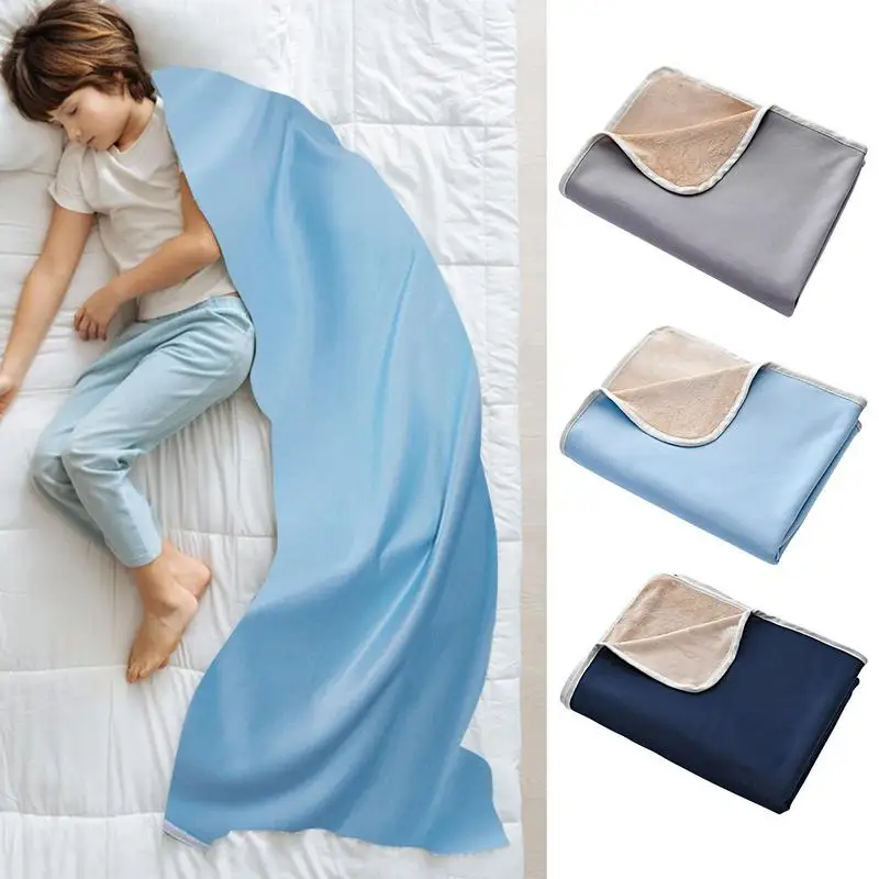 

Summer Throw Blanket For Couch Lightweight Napping Blanket For Airplane Camping Breathable Cooling Ice Silk Kids Blanket