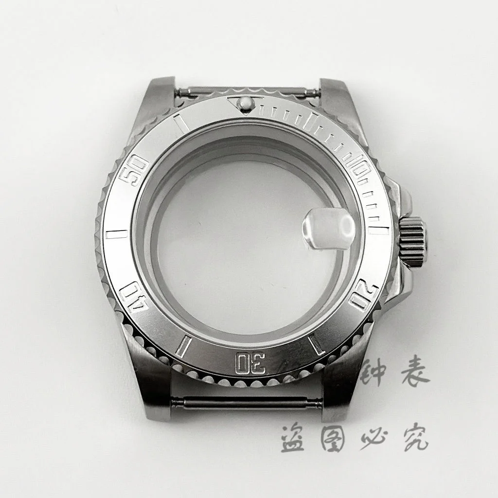 High-Quality 40MM GMT Watch Case with Aluminum Bezel, Stainless Steel Finish