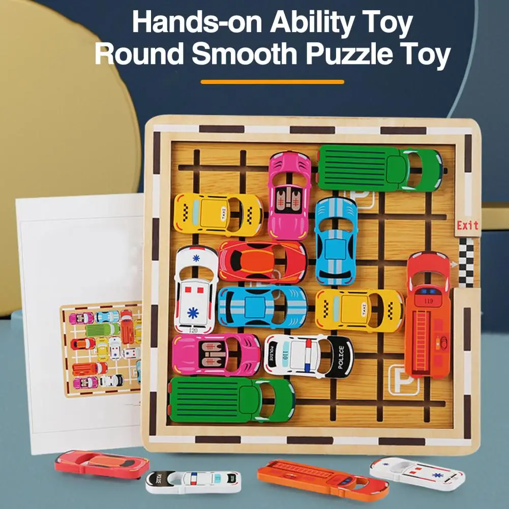 

Hand-eye Coordination Toy Wooden Car Model Maze Parking Lot Puzzles Educational Iq Challenge Toys for Kids Geometric Puzzle Game