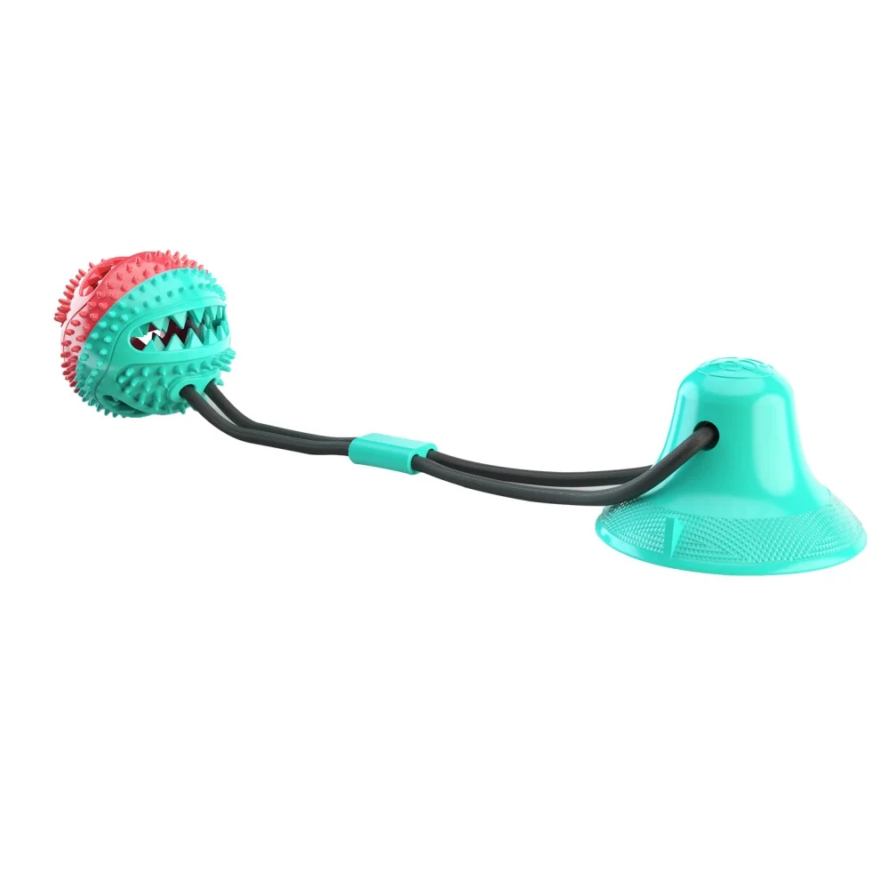 Pet Dog Chew Toy for Large Small Dogs Suction Cup Rubber Ball Rope Interactive Vocal Toys Indestructible Tooth Clean Slow Feeder 6