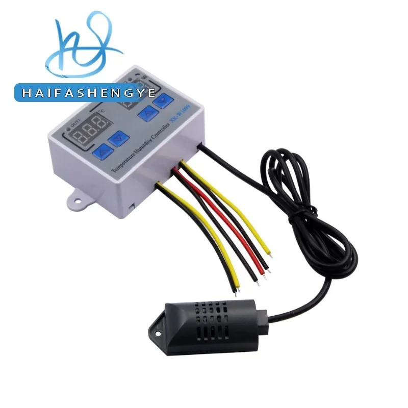 Dual Display Digital Temperature Humidity Controller DC 12V 24V AC 110-220V Thermostat Humidistat Regulator Incubator, temperature humidity controller