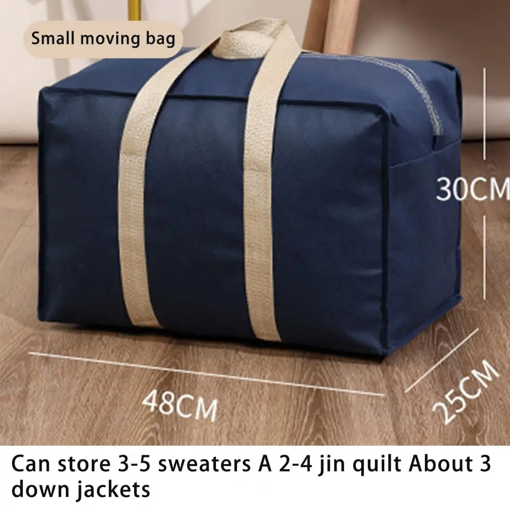 Quilt Storage Bag Smooth Zipper Folding Widen Handle Clothes Storage Pouch Large Capacity Oblong Shape Blanket Storage Bag 6
