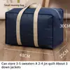Quilt Storage Bag Smooth Zipper Folding Widen Handle Clothes Storage Pouch Large Capacity Oblong Shape Blanket Storage Bag 6