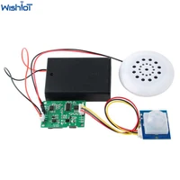 MP3 Music Voice Playback Kit Sound Recording Module with PIR Infrared Sensor Support USB Download TF Card DIY Shop Welcomer 1