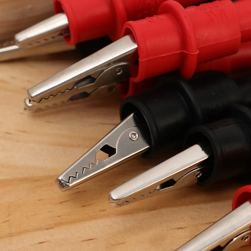 Alligator Clips Probe Crocodile Clip Banana Plug Test Cable Lead Connector Alligator Crocodile Test Clamp for Multimeter Testing